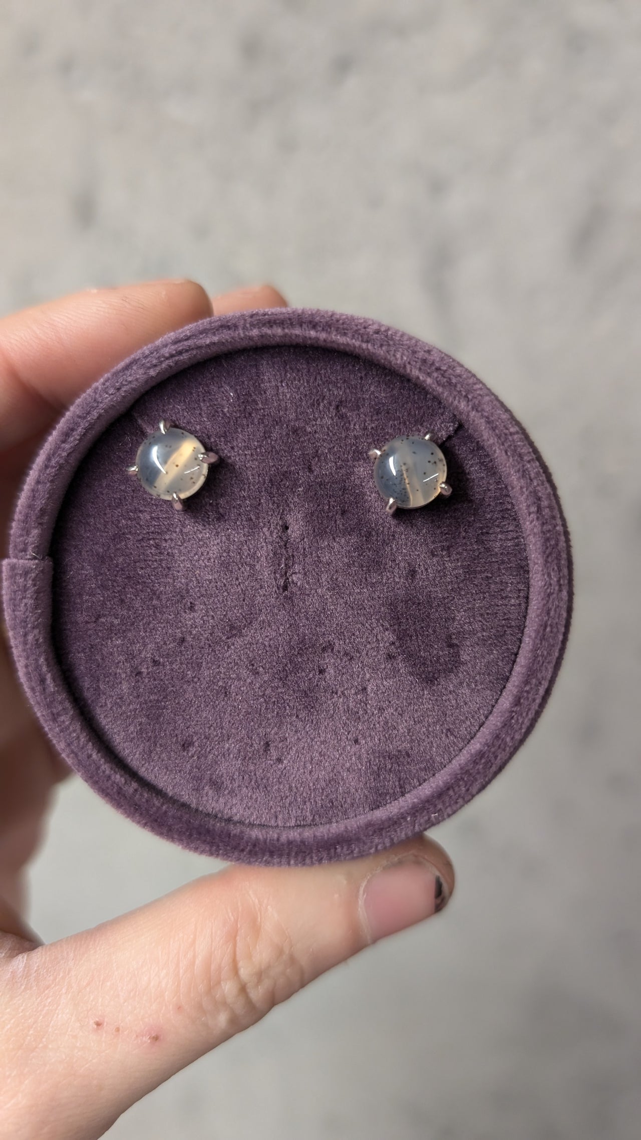 Montana Agate Studs Silver