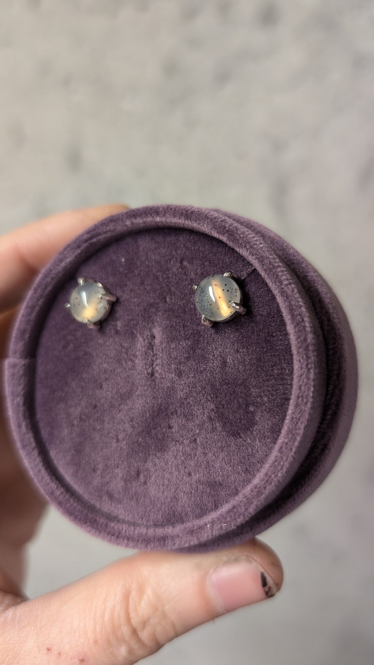 Montana Agate Studs Silver