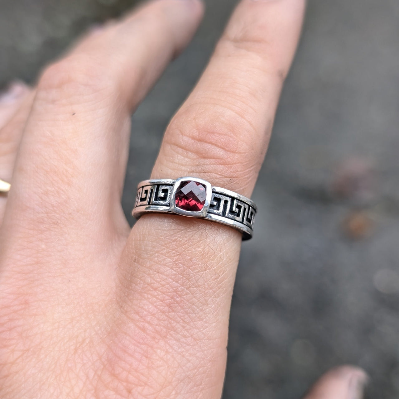 Booth Band OOAK w/Garnet