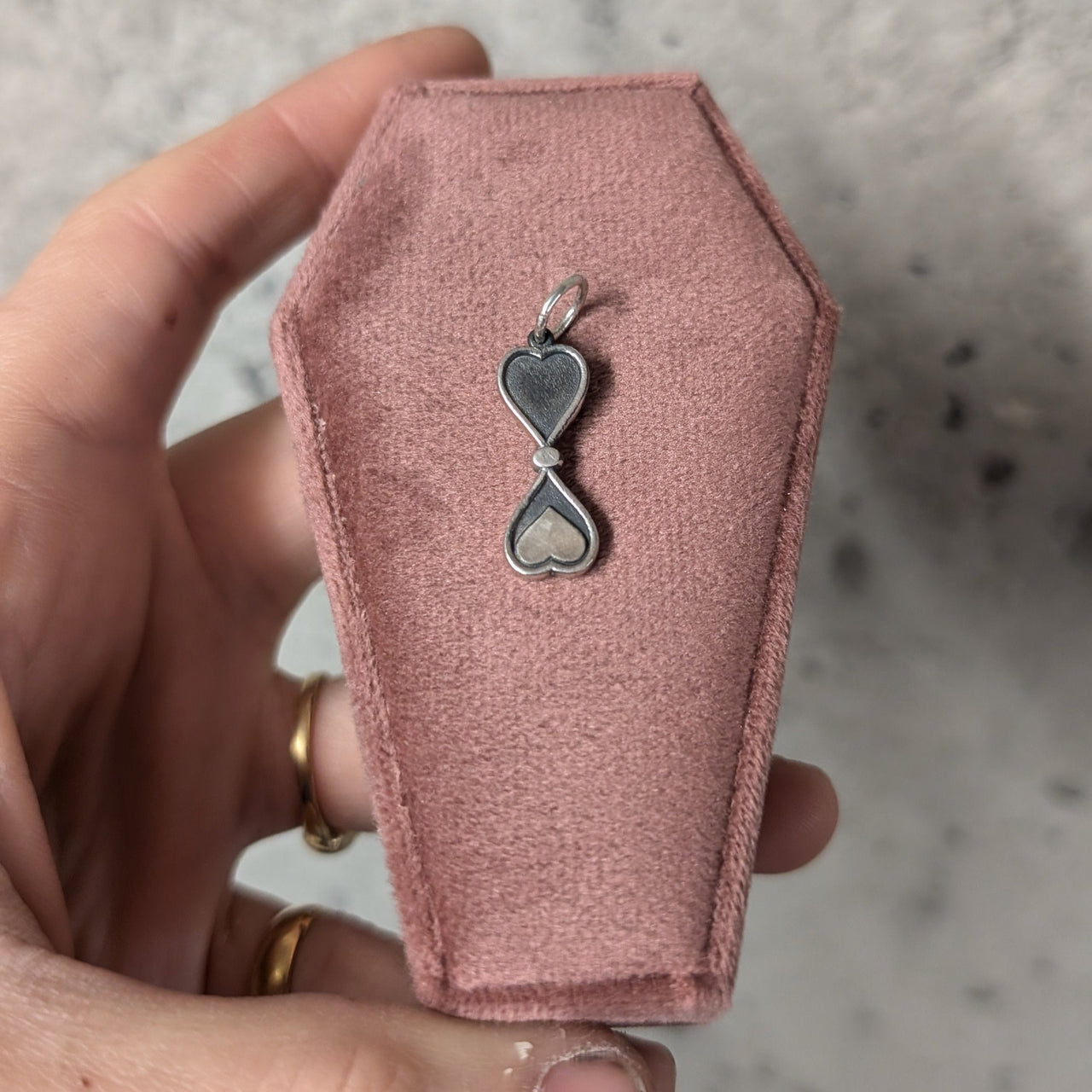 Hourglass Burt Time's Up Pendant