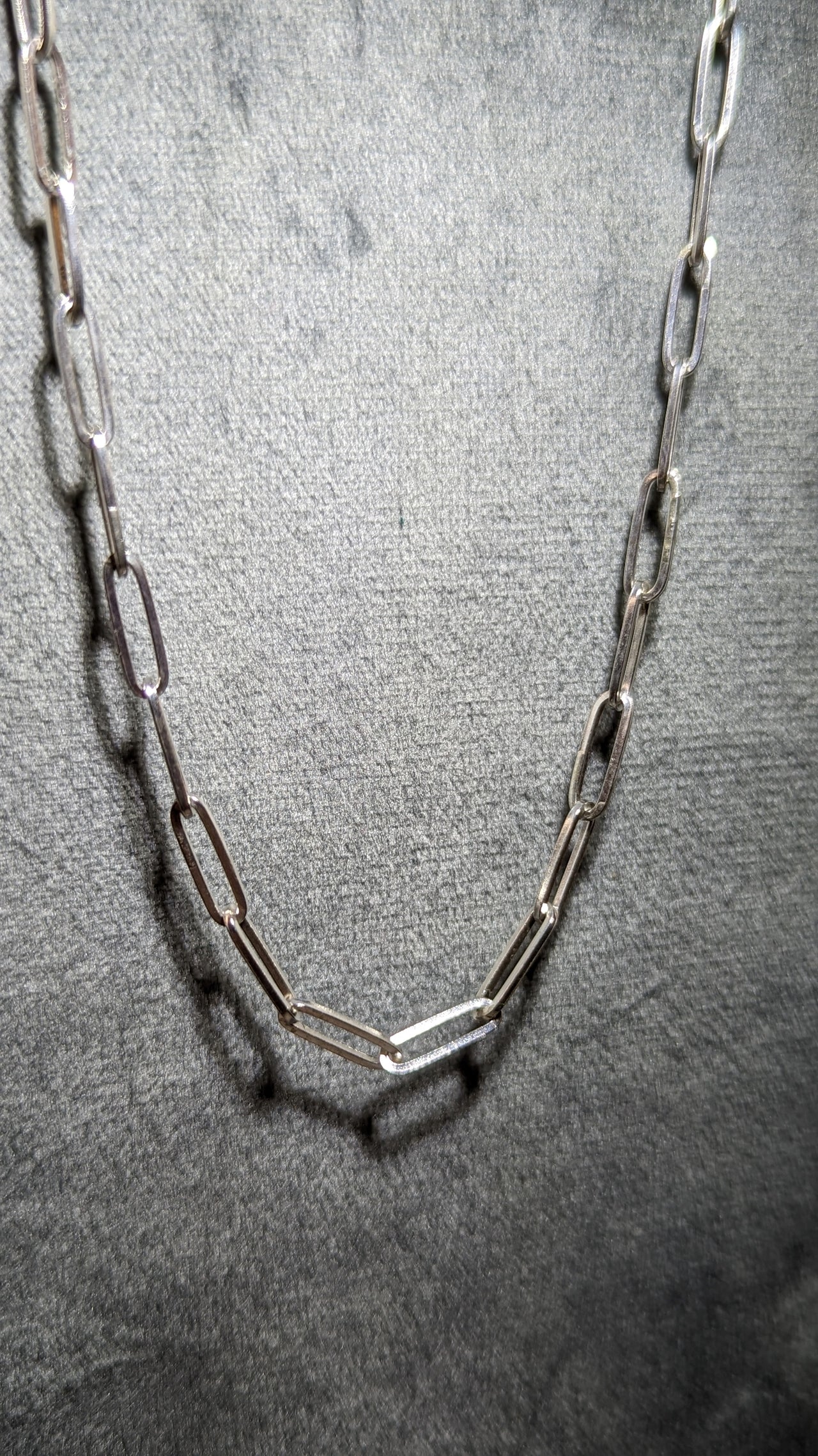 Paperclip Necklace Silver